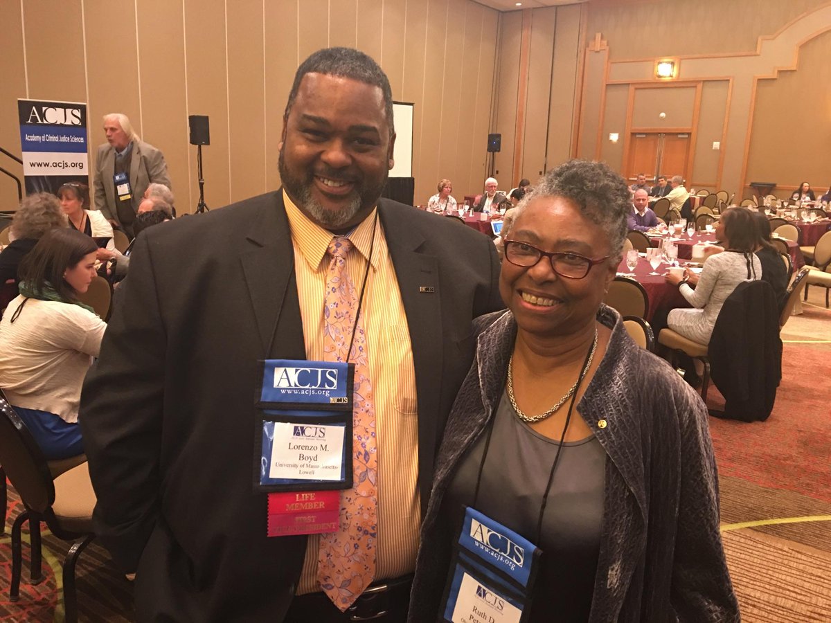 ACJS_Prez's tweet image. ACJS President Lorenzo Boyd @Professor_Boyd  and ASC President  Ruth Peterson. #ACJS2016  #ACJSDenver