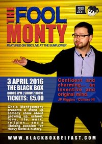 Tomorrow night Chris Montgomery, tickets selling well, so make sure to grab yours - £5, 7pm doors
