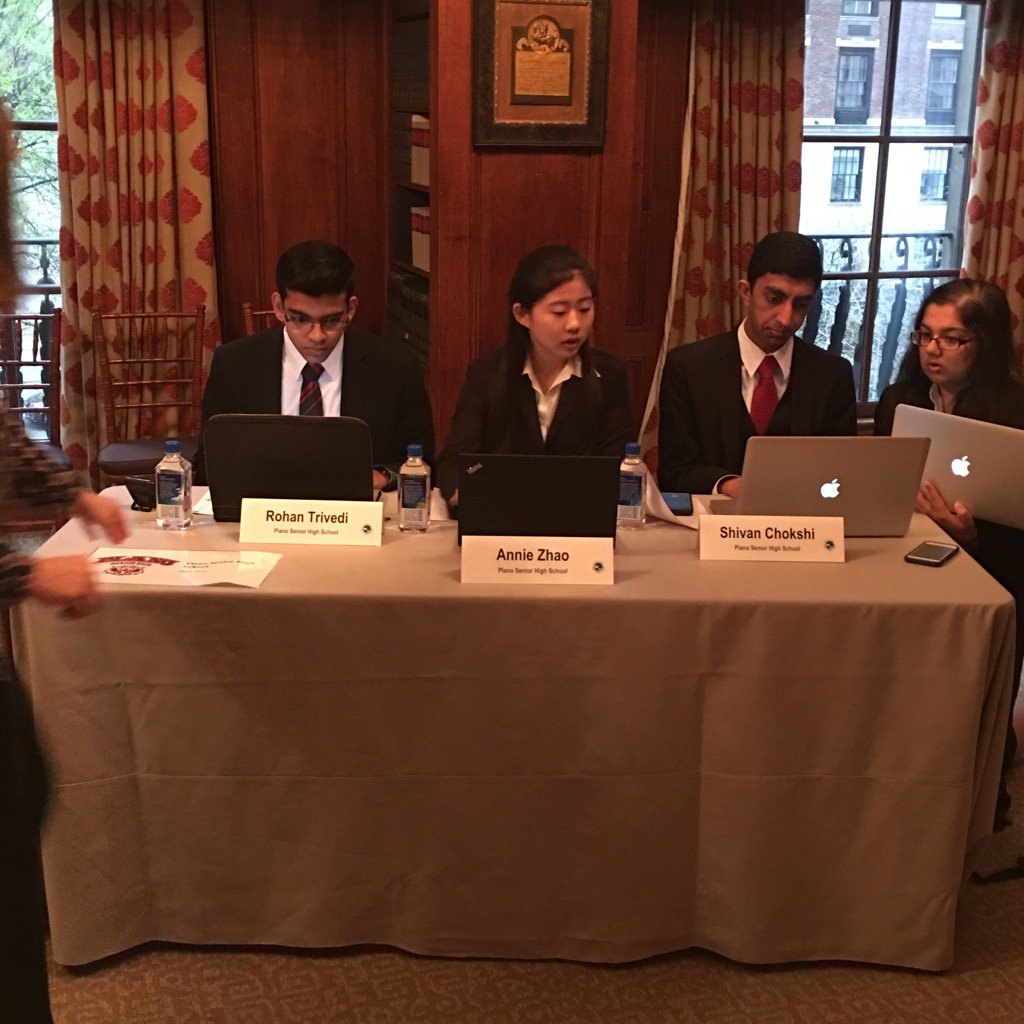 Plano Sr debating in the Quarterfinal round of IPPF in New York City. Go Wildcats!