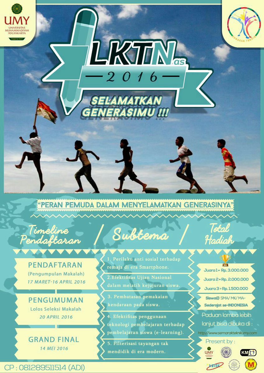 #INFOLOMBA LKTI NASIONAL 2016: SELAMATKAN GENERASIMU!  Come join us semarakteknikumy.com <a href="/smkn2yk/">SMK N 2 Yogyakarta</a>