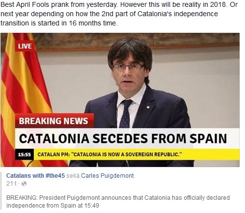 JanneRiitakorpi's tweet photo. #Catalonia #AprilFools2016 https://t.co/X9STCpAzIa