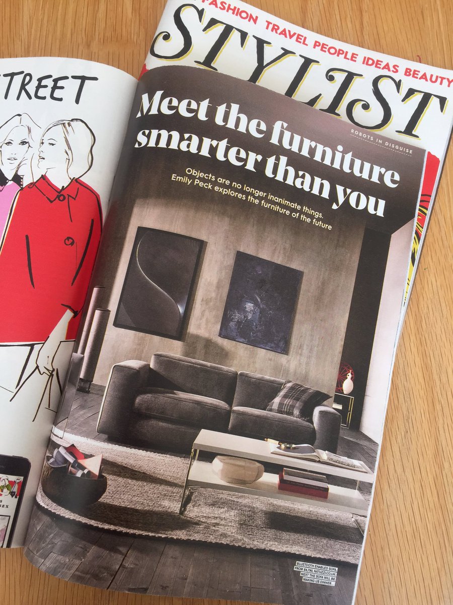 EmilyPeck's tweet image. My article for @StylistMagazine this week takes a closer look at the furniture of the future ... #designmeetstech