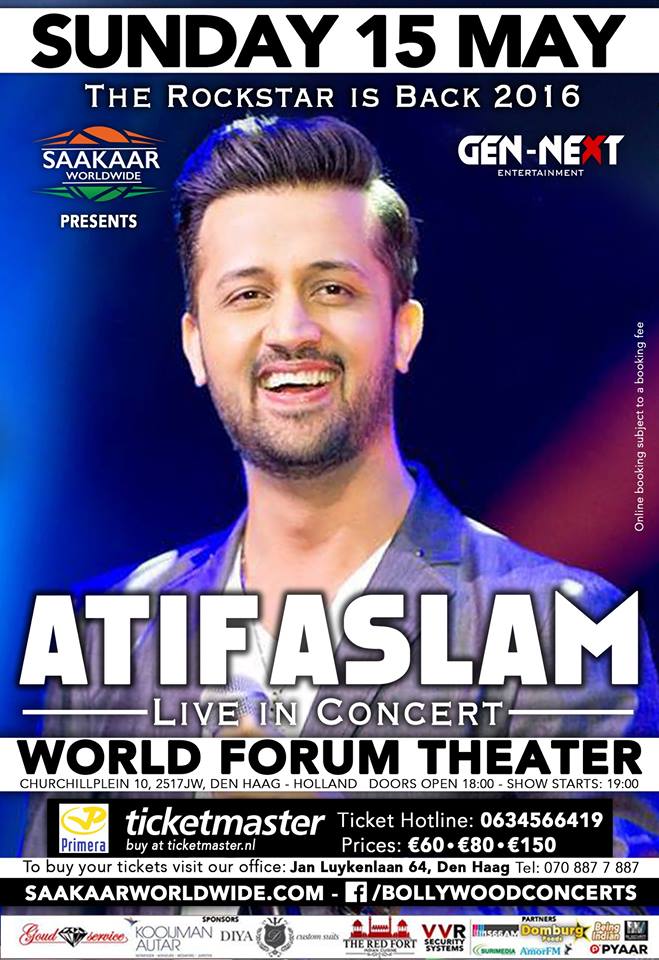 brehan937's tweet photo. Atif Aslam live ! 15th May - World Forum Theater Den Haag https://t.co/IA5rvi4kHR