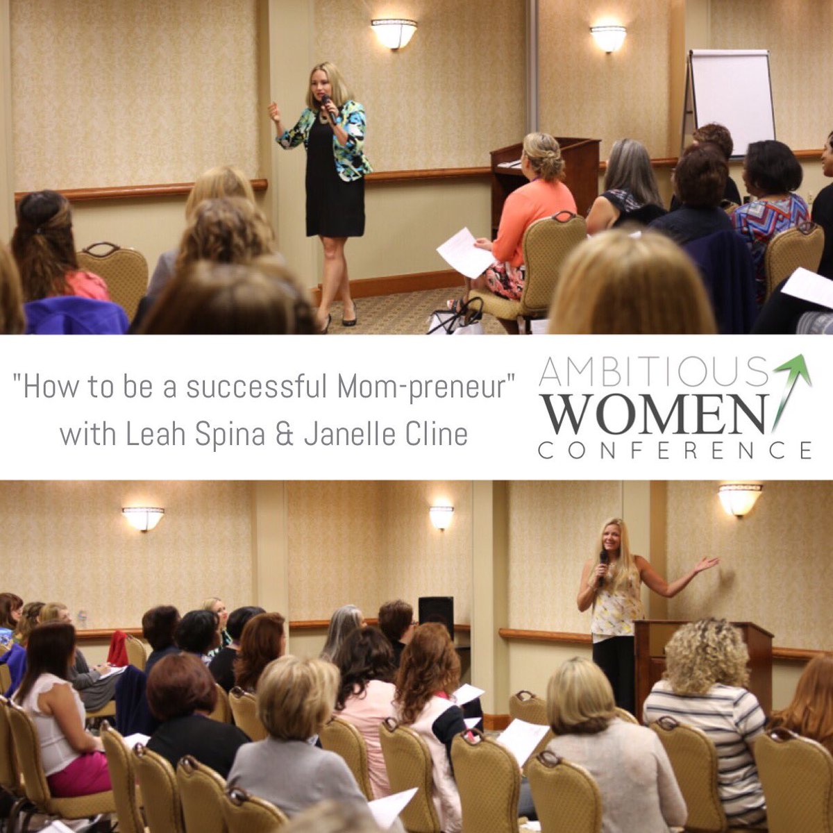 awconference's tweet photo. Our ambitious mothers are laughing and learning this morning with these two amazing women! #AWC16SW #mompreneur https://t.co/nt2Kv8DBwl