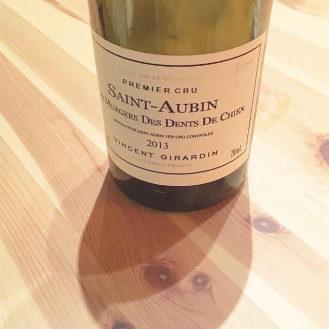 smchassin's tweet photo. Last night #birthday time #burgundy #Wine from #VincentGirardin #premiercru #saintaubin #winelovers @BourgogneFlavor https://t.co/tVy1KTddBf