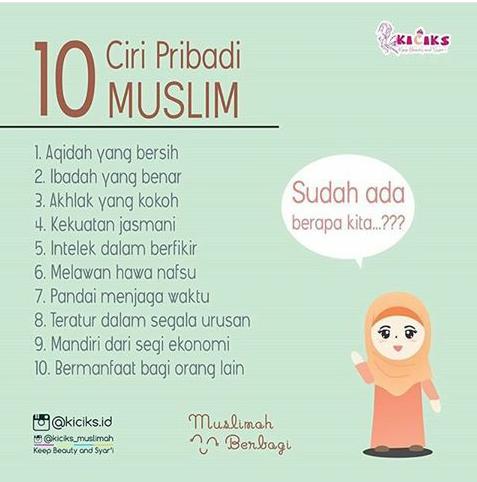 immfebjktm's tweet photo. Semoga kita mempunyai ciri pribadi  muslim seperti ini aamiin 🙏😊 https://t.co/8dBQQHy03G