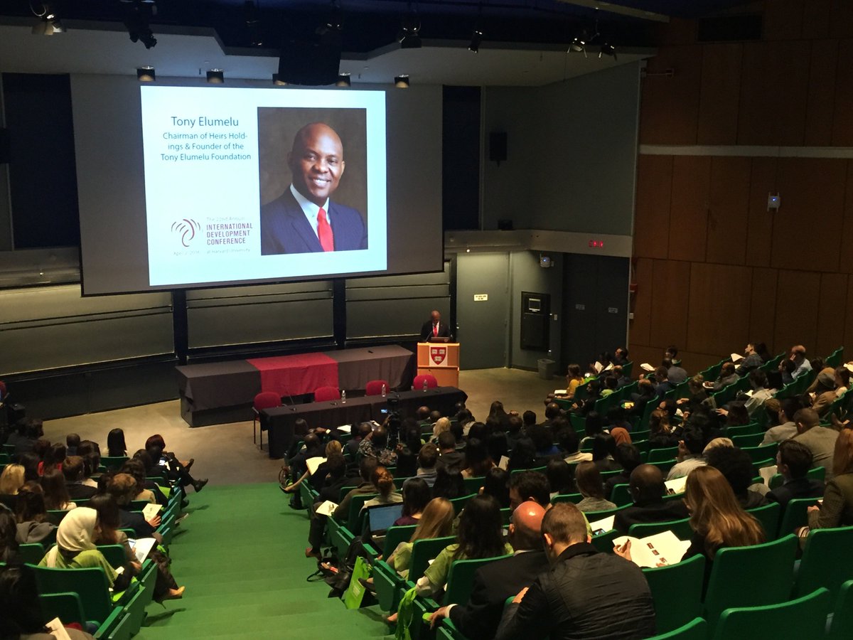 IDCatHarvard's tweet photo. Our first keynote speaker @TonyOElumelu discusses #Africapitalism at #IDC2016 https://t.co/F53YjdBnlP