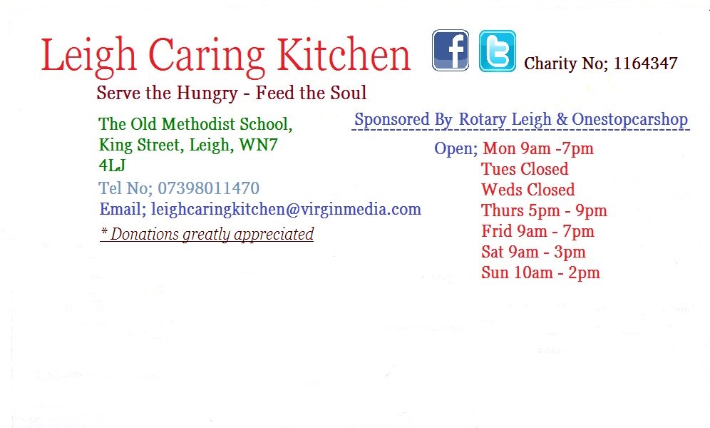 LeighCaring's tweet photo. Come and pay a visit and give us some ideas for the community at Leighs 1st PAYF cafe, helping the homeless &amp; needy https://t.co/91RpjQo1w0
