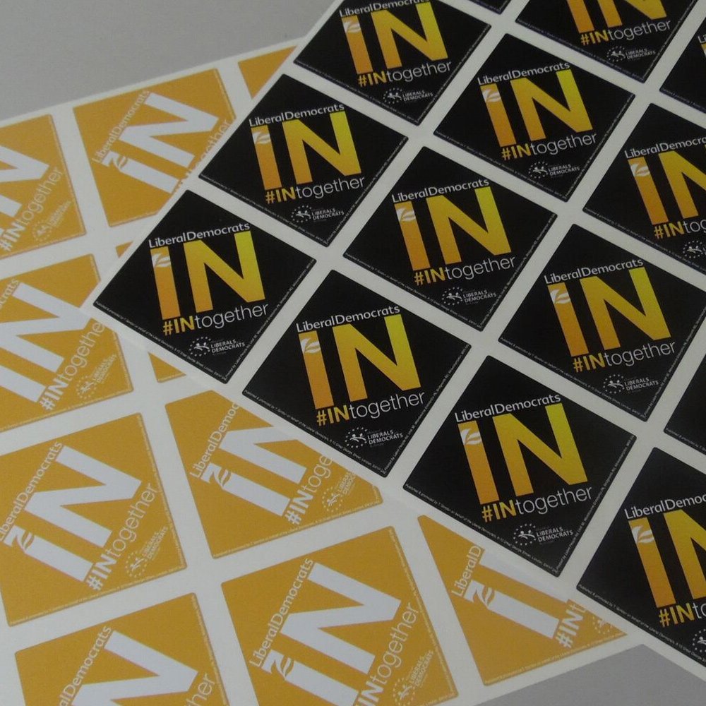 Nice job for the Lib Dems #glossstickers #customstickers ow.ly/10cZ9m Next Day Shipping Guaranteed!