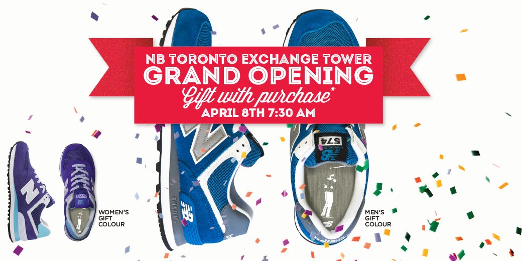 FirstCanadianPl's tweet photo. Need some kicks for the @BlueJays home opener? @NewBalanceTO in #ExchangeTower https://t.co/vhKVgp1yrq @JoeyBats19 https://t.co/NXAX6Nwl1L