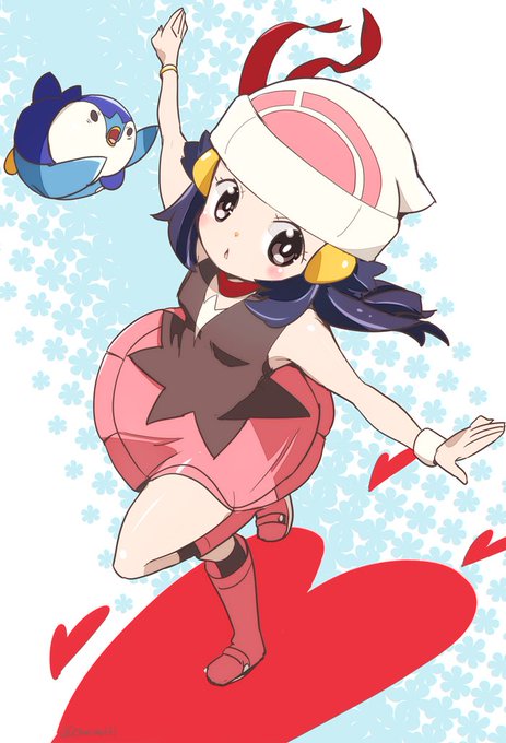 #ポケモントレーナー版深夜の真剣お絵描き60分一本勝負
ヒカリちゃーん!スキだー!! 