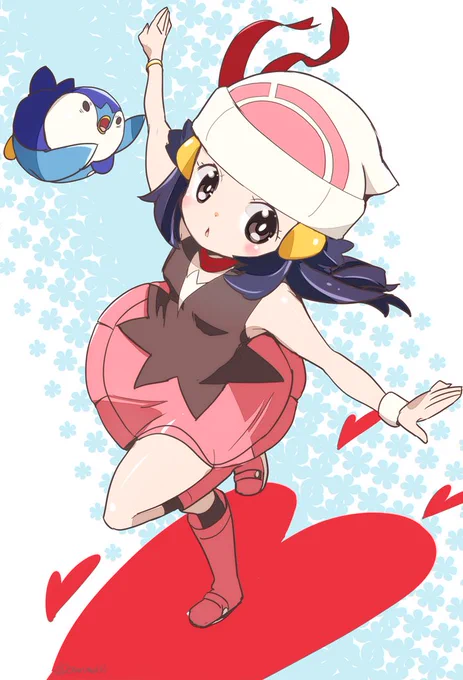 #ポケモントレーナー版深夜の真剣お絵描き60分一本勝負
ヒカリちゃーん!スキだー!! 