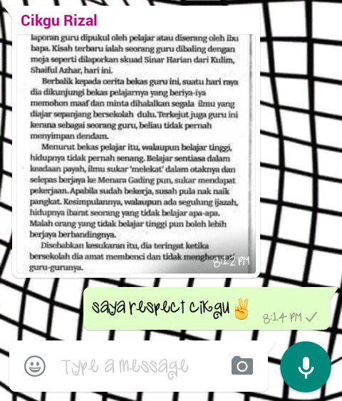 _annakecikk's tweet photo. #RespectGuru Ilmu berkat. https://t.co/c4jrlcoz9T