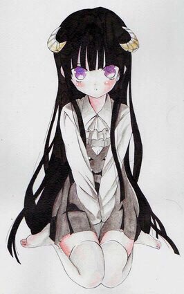 She was in half demon half human form. She looked up at you, softly speaking. "(Y/n)... Why do I have to wear ---