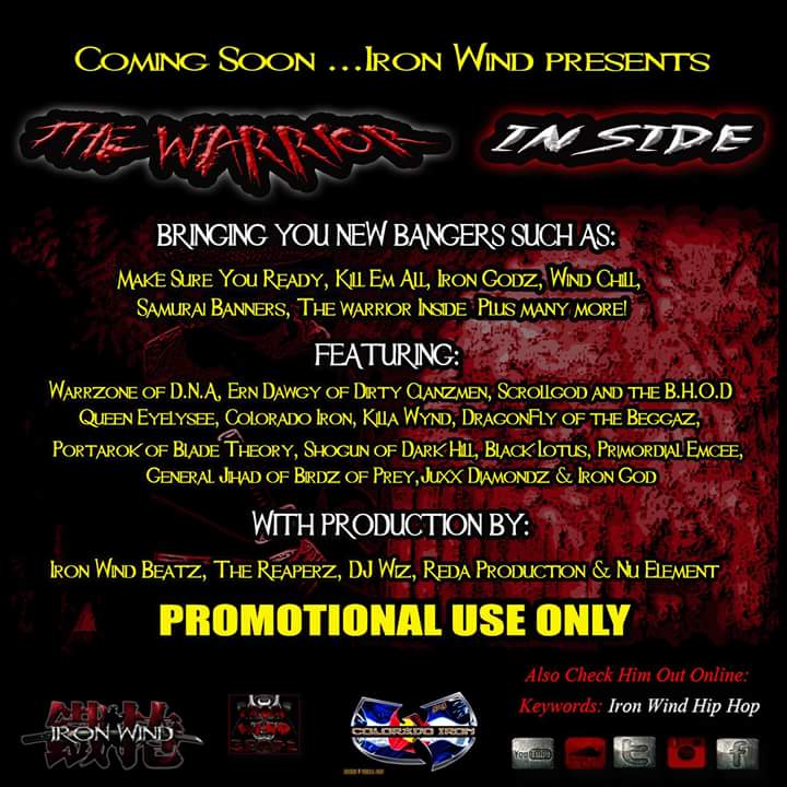 IronWindMusic's tweet photo. Coming soon!  #thewarriorinside #IronWind #ColoradoIron #NewWuEra https://t.co/D0dJrBbfP5