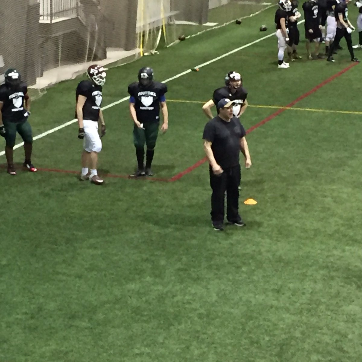 fbmanitoba's tweet photo. The defence starting to gain momentum with Coach Park @JeffreyBannon @The_WHSFL @MidgetFootball @FootballCanada https://t.co/AerJg9B4Po