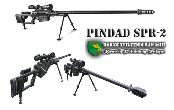 Senapan Penembak Runduk produk PT Pindad, bisa menembus kendaraan lapis baja dari jarak 2 km. #IndonesiaKerenBanget