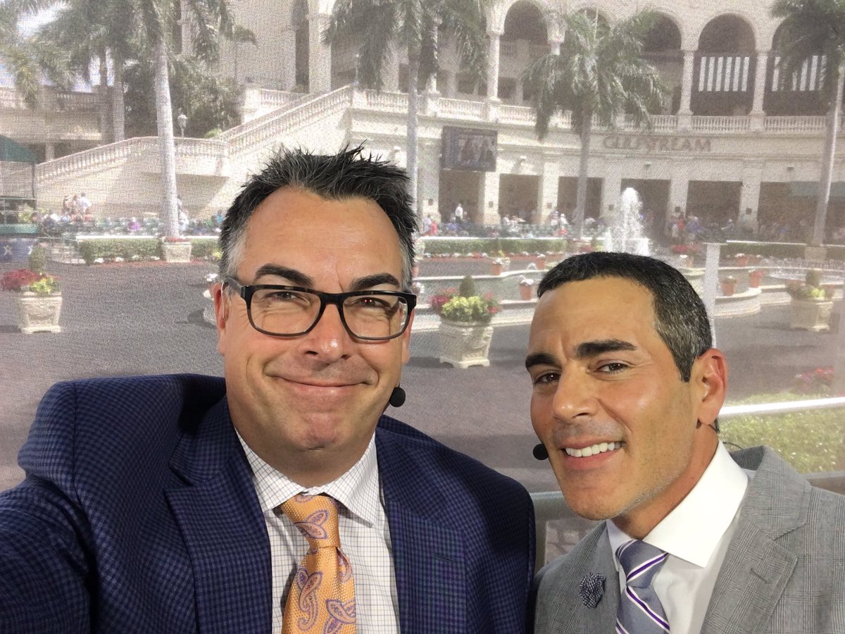 ToddTTV's tweet photo. Me &amp; @paulloduca16 on the @TVG Set @GulfstreamPark for Florida Derby Day ! Join us for coverage on @TVG now. https://t.co/EUnBfqlmJv