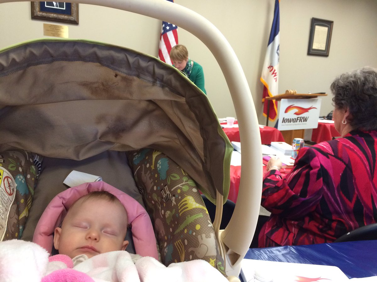 bowmama's tweet photo. Mary Elouise's first @iowafrw meeting. #TurnIowaRed #Weepublican https://t.co/goO5CjCtlx
