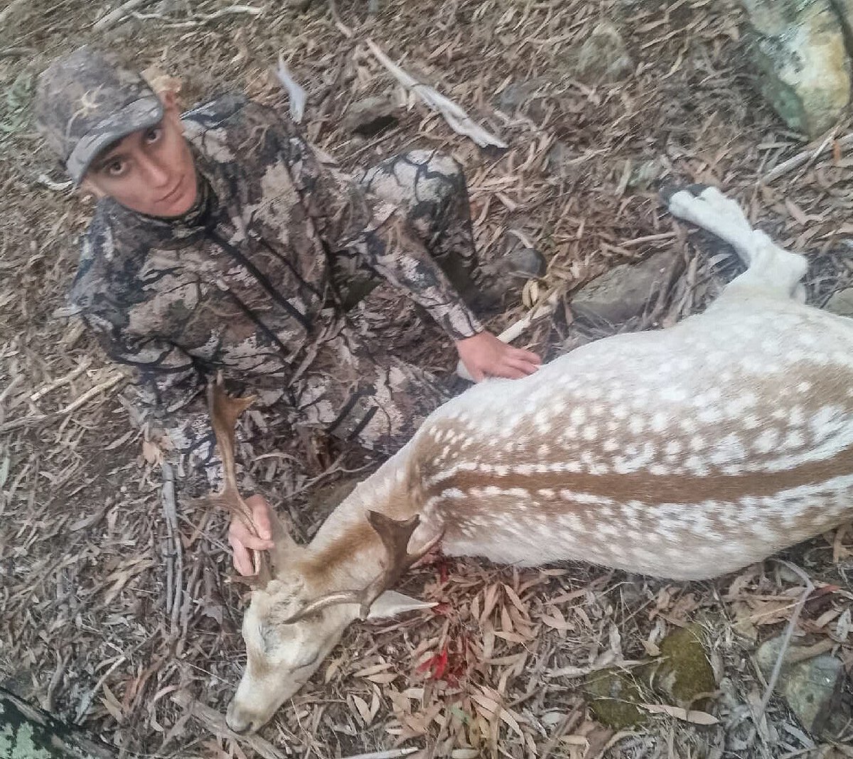 Peter with a young buck taken for meat #deerhunter #hunter