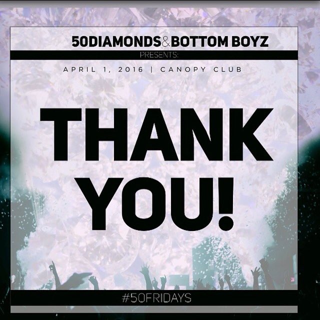 FiftyDiamonds's tweet photo. Thank You for supporting. Photos + Videos will be coming out soon! #50Fridays https://t.co/6GBcoOxz3M