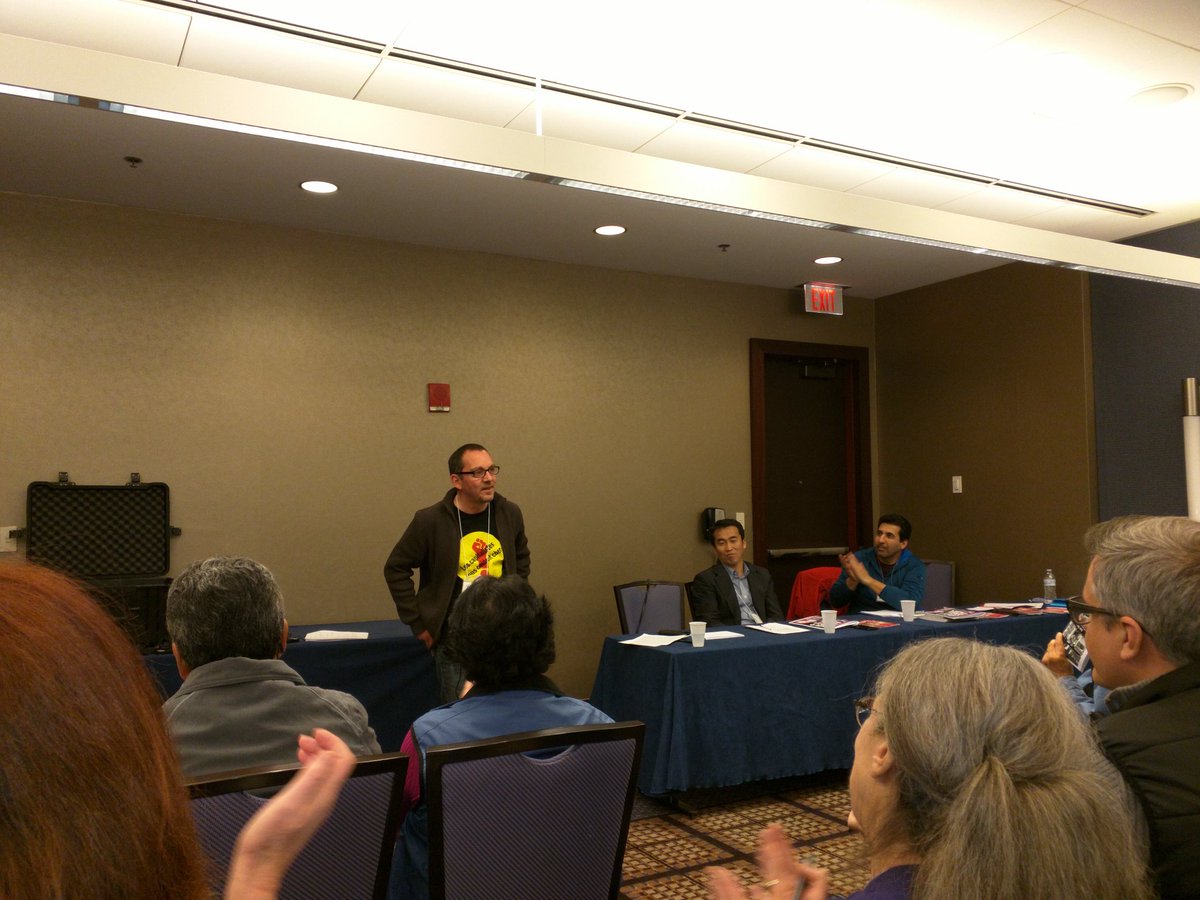 WeAreNSTA's tweet photo. Learning about neoliberal attacks on education in Korea, France, and Canada @labornotes #GERM https://t.co/uxXwc5lZWu