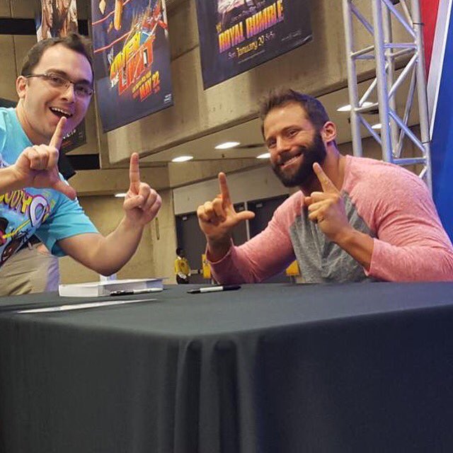 TheMattCardona's tweet photo. Signing autographs for the Zack Pack this morning at #WrestleMania #Axxess. https://t.co/79Eg1bI93v
