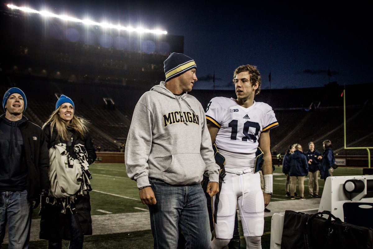 isaiahhole's tweet photo. Was exciting to finally see @Bpeters2118 in maize &amp; blue at The Big House. https://t.co/7vpj9Tw5b6