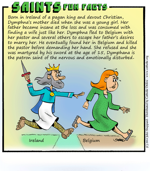 PatronsSaint's tweet photo. St. Dymphna is the patron saint of the #emotionallydisturbed #mentallyill #Psychiatrists #Victimsofincest https://t.co/wrvFndYc5G