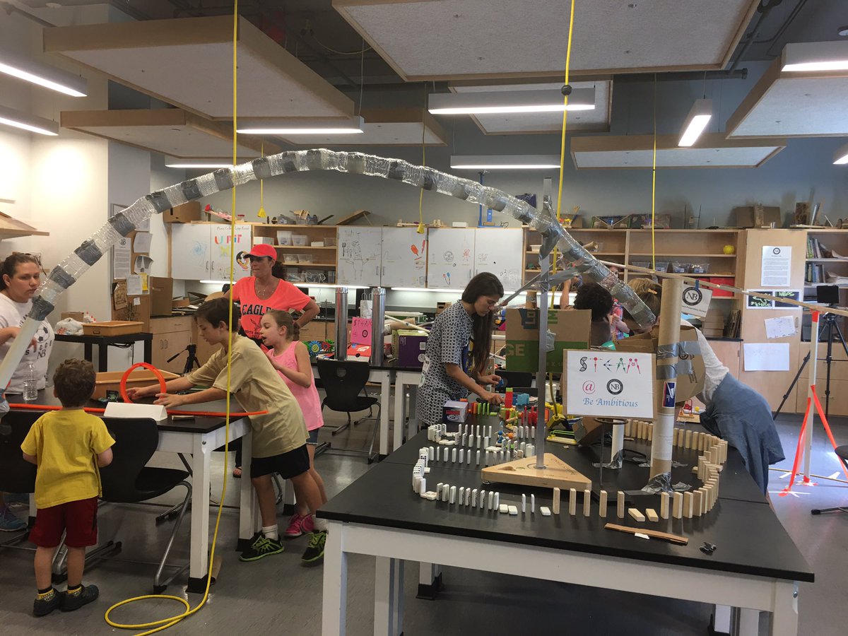 drmcgettigan's tweet photo. Our @nbpseagles Rube Goldberg machine keeps growing #NAEgc #steam https://t.co/K4FjA5at1a