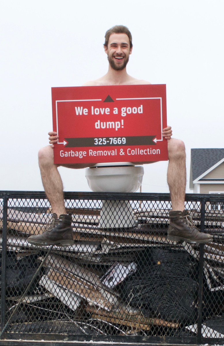 SnowAndMowNL's tweet photo. We LOVE a good dump! Call on 325 7669! #GarbageRemoval #SpringClean #NFLD #YYT #WellDoAnything #HandyMan #BreakTime https://t.co/qJI7tsBOAM