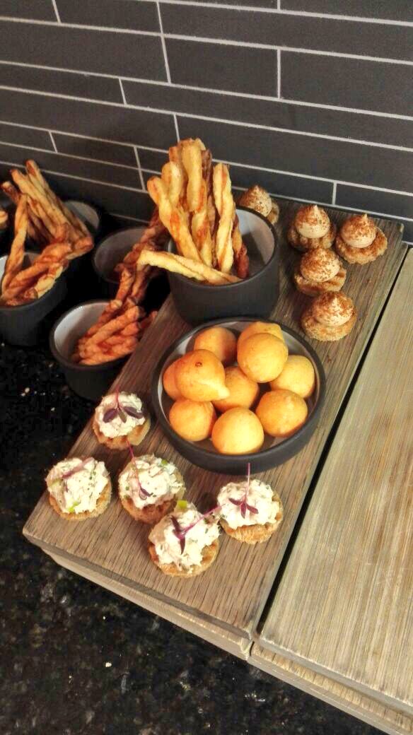 HazelJMcFadden's tweet photo. Thks @TasteKitchenUAE @nickandscott for the tasty canapés at last nights party.. Explosive#Champagnehangover today 😉 https://t.co/NjGj9I3KgE