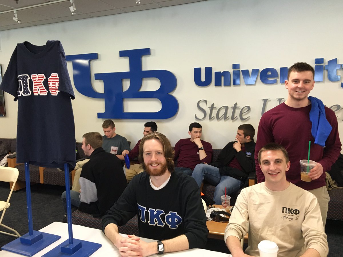 Pi Kapp is having a great time representing Greek life at #UBuffalo accepted students day!