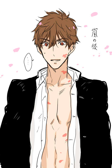 学ランどころかシャツのボタンまで奪われる夏也 