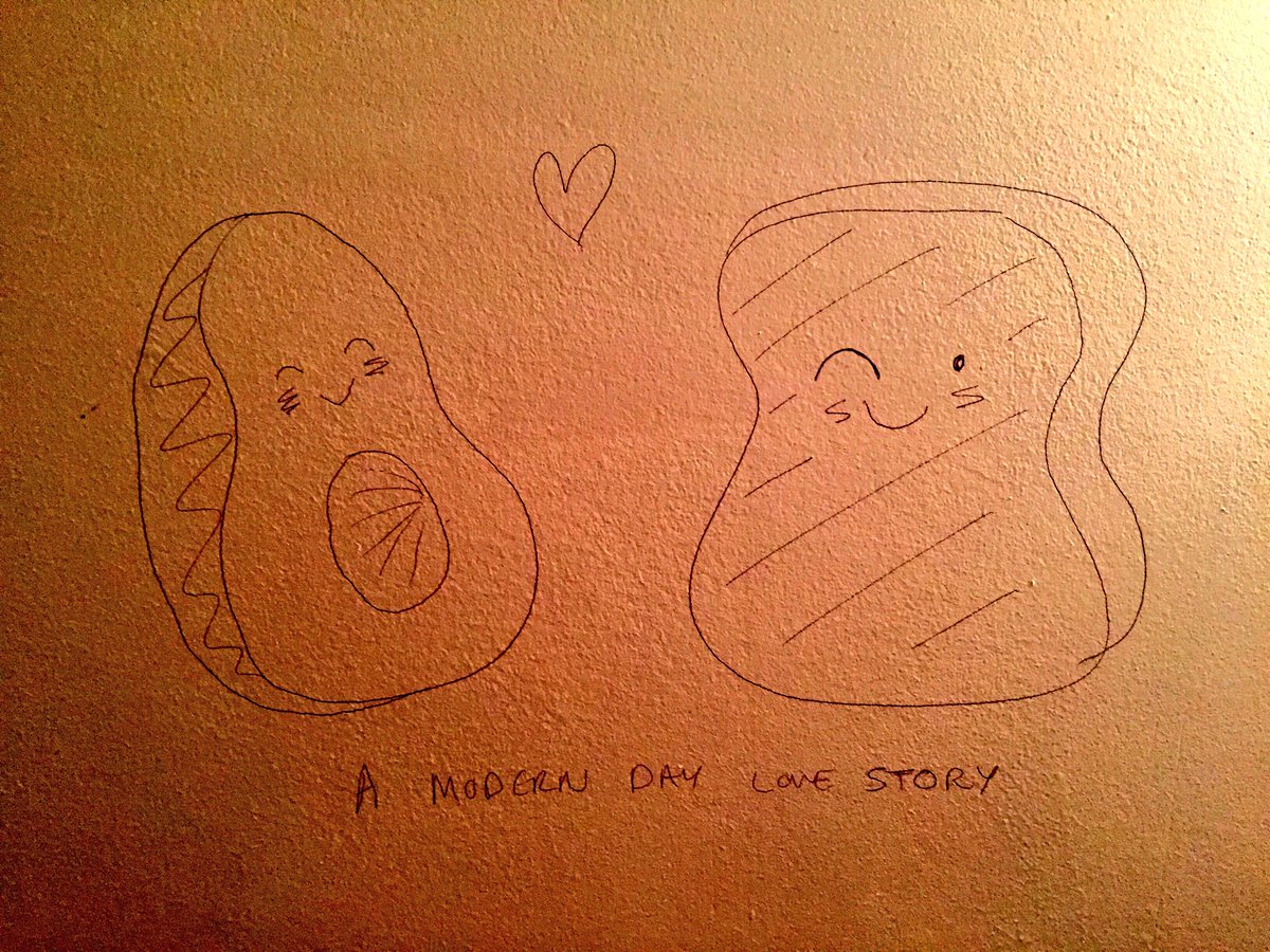 stokeybites's tweet photo. Hilarious toilet graffitti @theJollybutcher today #avocadotoast 😂 https://t.co/Bm1dvhz5FJ