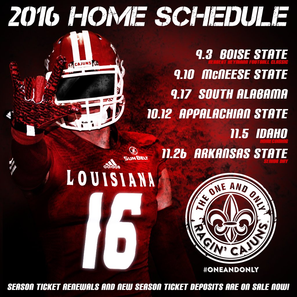 Spring Game is just 2 wks away &amp; the season opener vs Boise St is just 22 weeks away! #GEAUXCajuns #ONEANDONLY