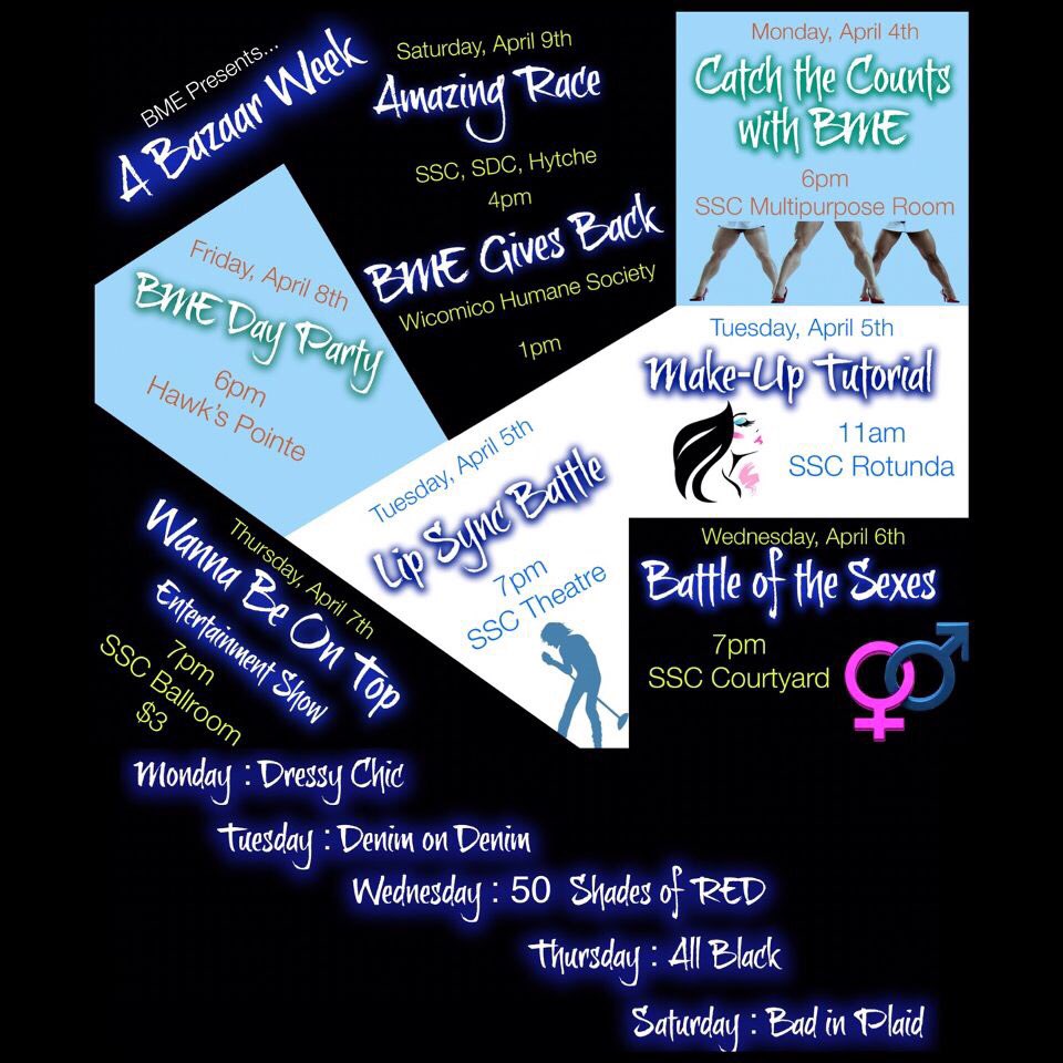 ill_BRE_there's tweet photo. Come out and support BME as we host our first annual BAZAAR WEEK! | See you there #UMES #BMEWEEK https://t.co/0qgIrnGAXd