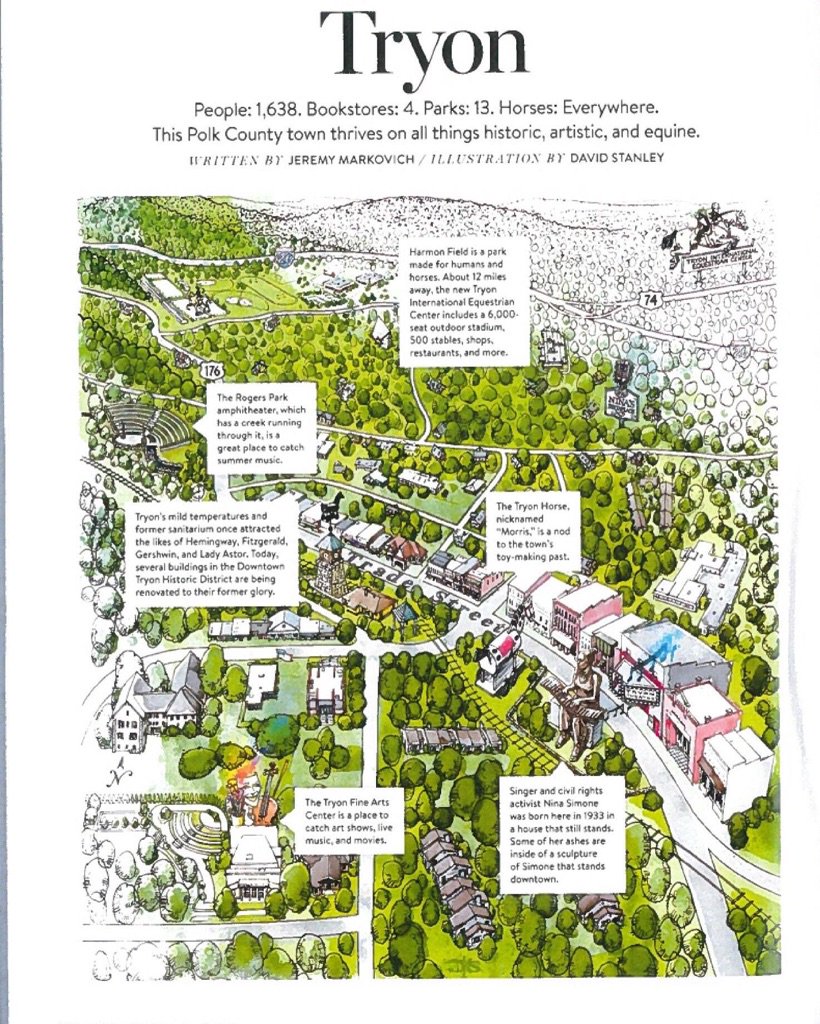 HistoricTryon's tweet photo. Tryon illustration in @ourstatemag! We're so excited to be featured. Pick up a copy today! #visitnc #explorenc https://t.co/h6cAZv3kF4