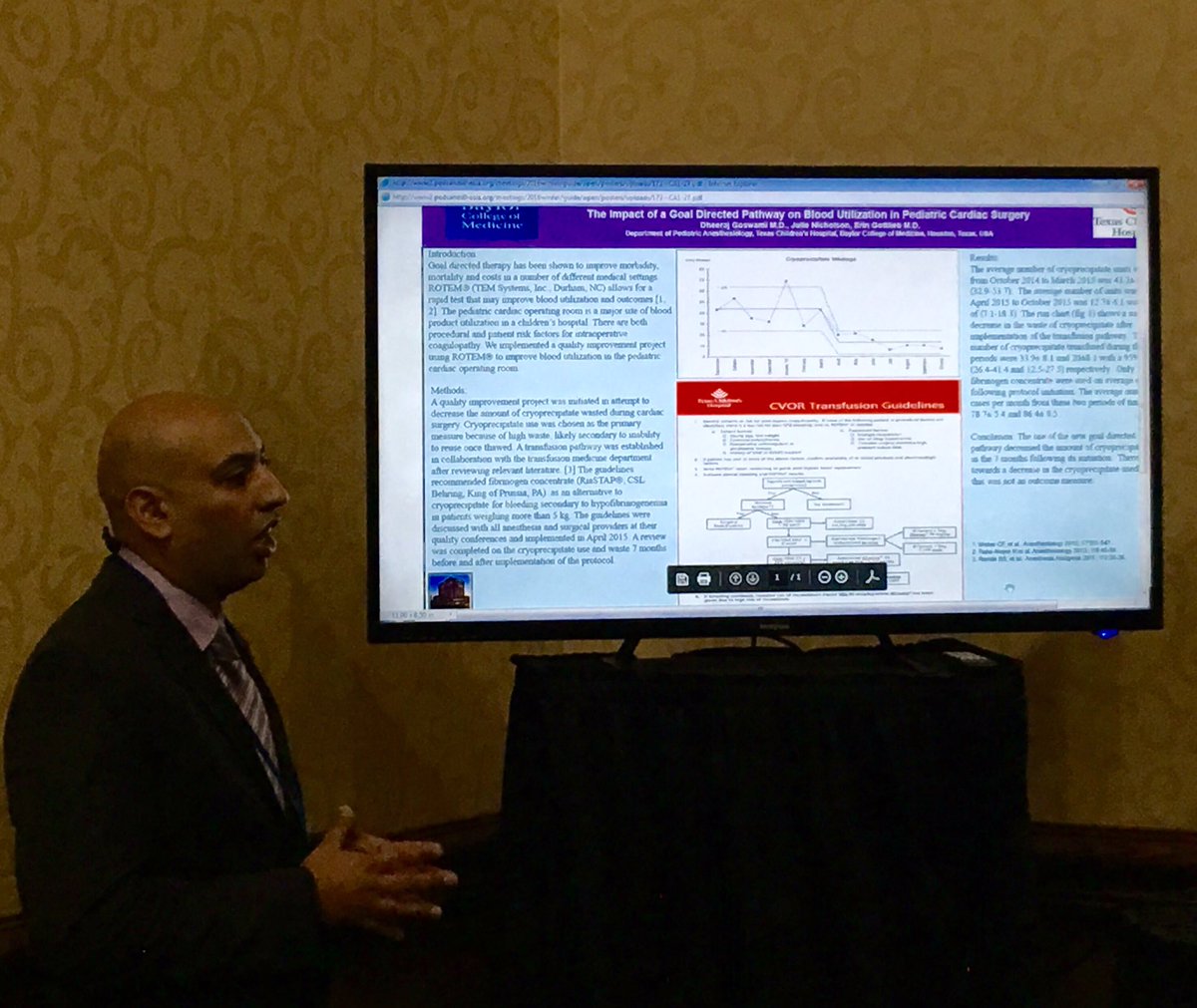 DrSeanBarnes's tweet image. The Impact of a #GoalDirected Pathway on #Blood #Utilization in #Pediatric #CardiacSurgery @DGoswamiMD #SPACOS2016