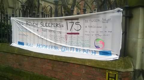Vixen_Chellb's tweet photo. #marchforthehomeless todays demo, banner i took. #hullcityofemptybedsculture @HullOutreach https://t.co/U1WywLNqft