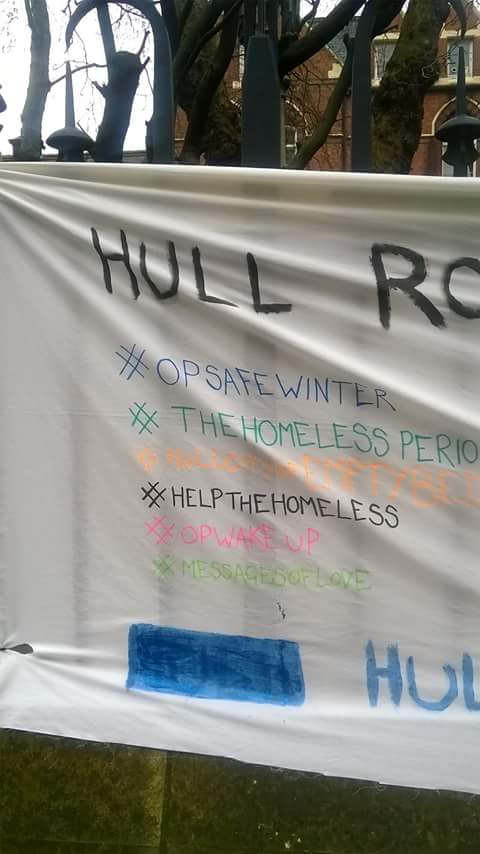 Vixen_Chellb's tweet photo. #marchforthehomeless todays demo, banner i took. #hullcityofemptybedsculture @HullOutreach https://t.co/U1WywLNqft