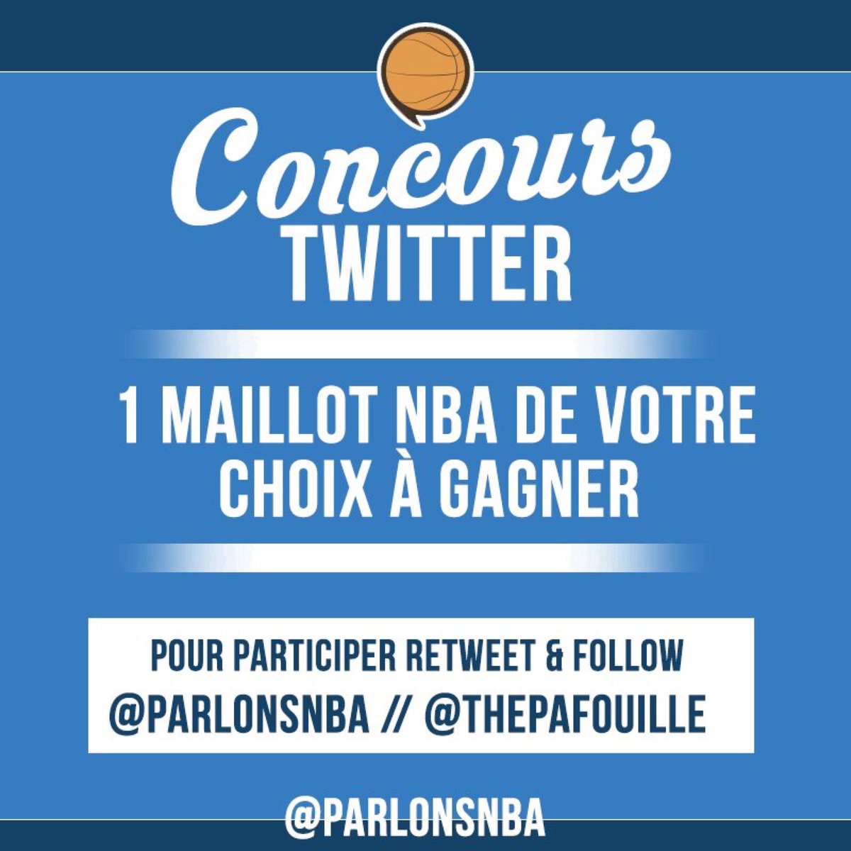 ParlonsNBA's tweet photo. 🔴 CONCOURS: Un maillot NBA au choix à gagner, pour participer, RETWEET + FOLLOW @ThePaFouiLLe et @ParlonsNBA. https://t.co/Jjrtnfh7oT