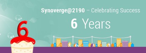 Synoverge's tweet photo. #Synoverge completes 6 years! Congratulations to entire Synoverge Family and thanks to all. https://t.co/IZyDvV6qY0