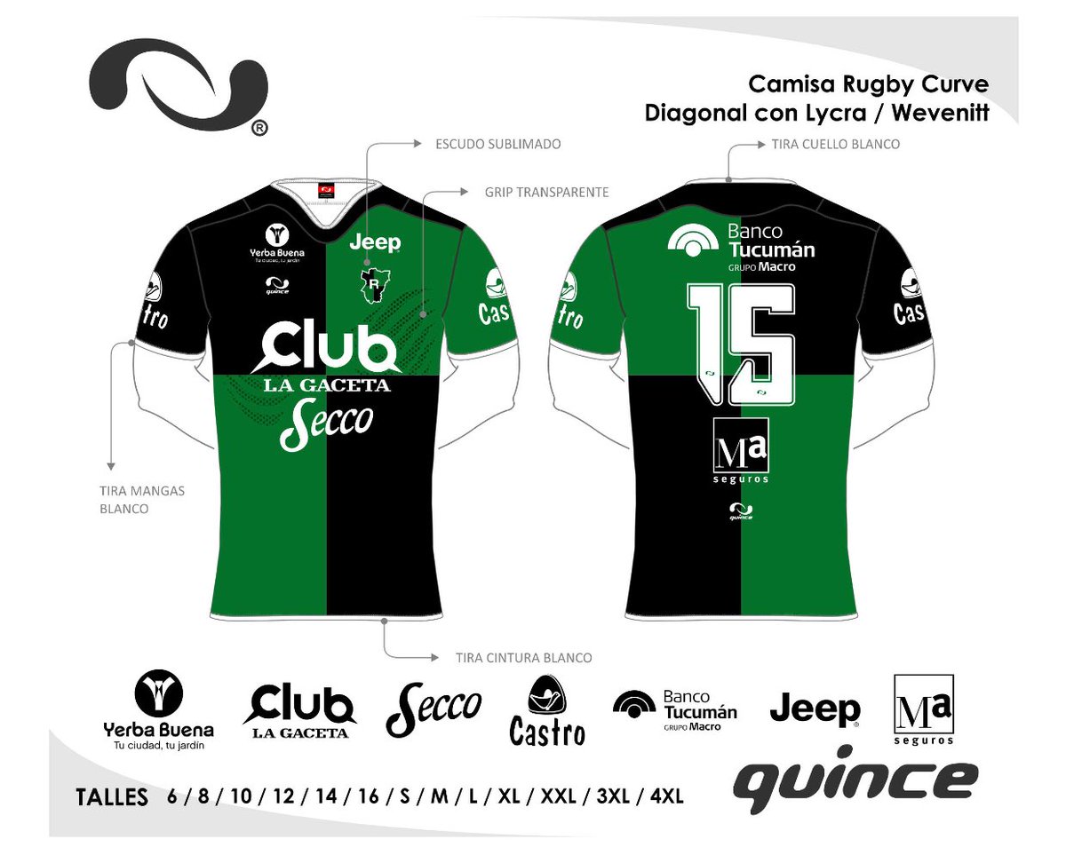 ManfredoAguirre's tweet photo. Este año a @TucumanRugby lo viste @quince_rugby. Agradecemos a @sebastianroque_ por esfuerzo en mejorar la camiseta https://t.co/okwMdlpW1k