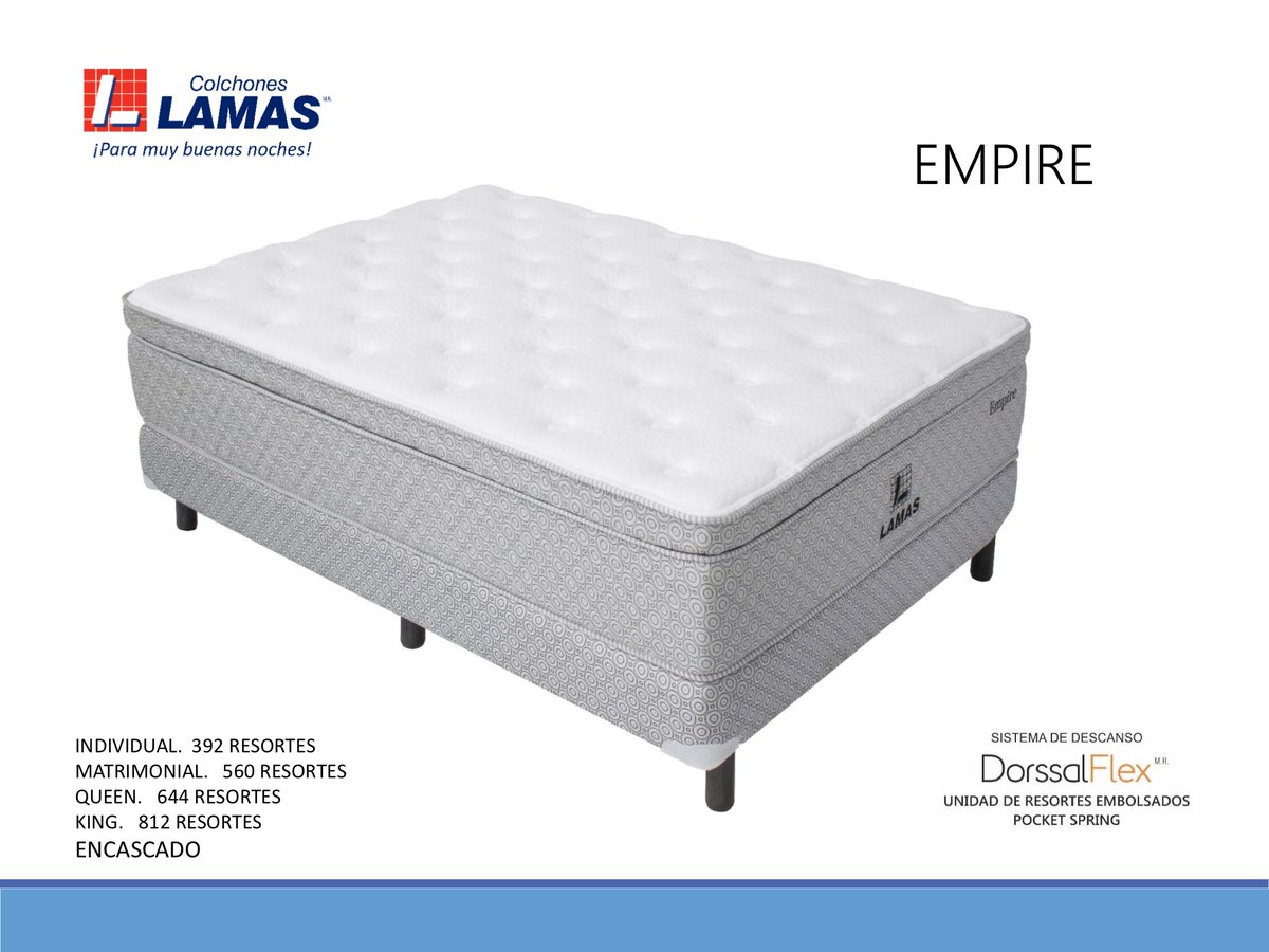 ColchonesLamas's tweet photo. Colchón EMPIRE https://t.co/XDirRW9HfG