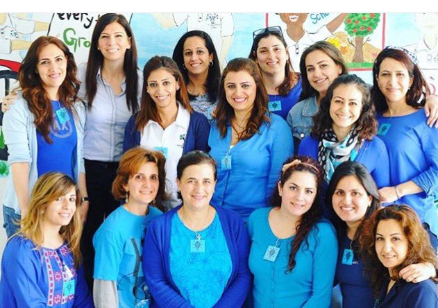 carolJadoun's tweet photo. My school lights up Blue for #autismawareness day...   @AllianceJordan #edu #jo https://t.co/J4czeurAiW