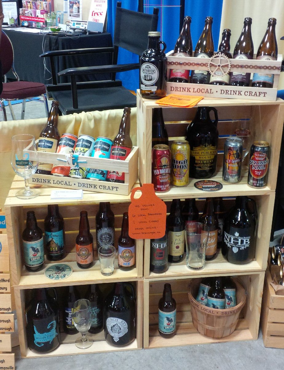 BrewWagon's tweet photo. See us at #ptbo Home &amp; Cottage Show showcasing the local @OntCraftBrewers we deliver across Kawarthas-Northumb'd! https://t.co/zrgPzWHfXM