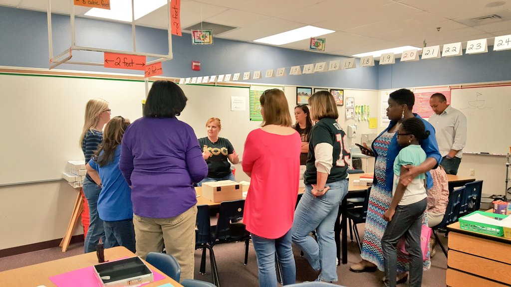 MsGeekyTeach's tweet photo. Our fearless leader @carr_8 talking about the @breakoutEDU experience #playdate16 @PlaydateVegas https://t.co/ZcTUTyrNWH