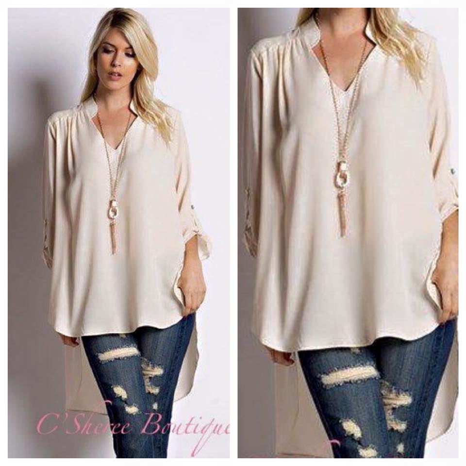 CSherree's tweet image. NEW ARRIVAL!  Kelsi Tunic in ivory is now in stock.