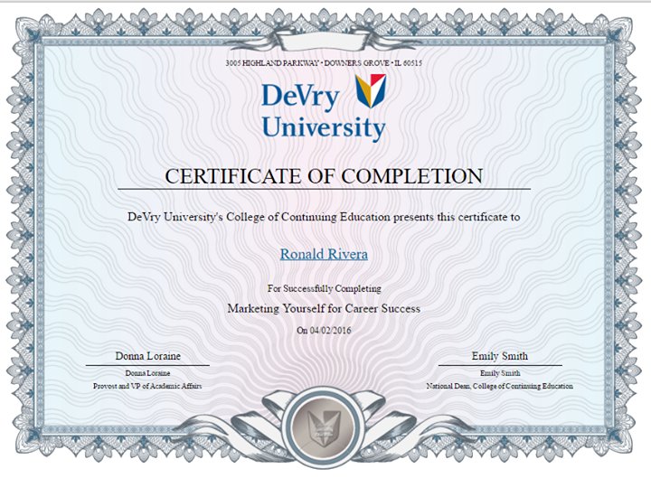 RhonRhiv's tweet image. Marketing Yourself for Career Success
#DevryUniversity